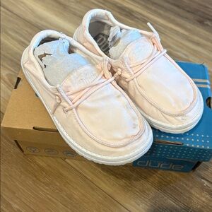 HEY DUDE WENDY YOUTH SLUB CANVAS PINK - Kids Light Pink Sneakers